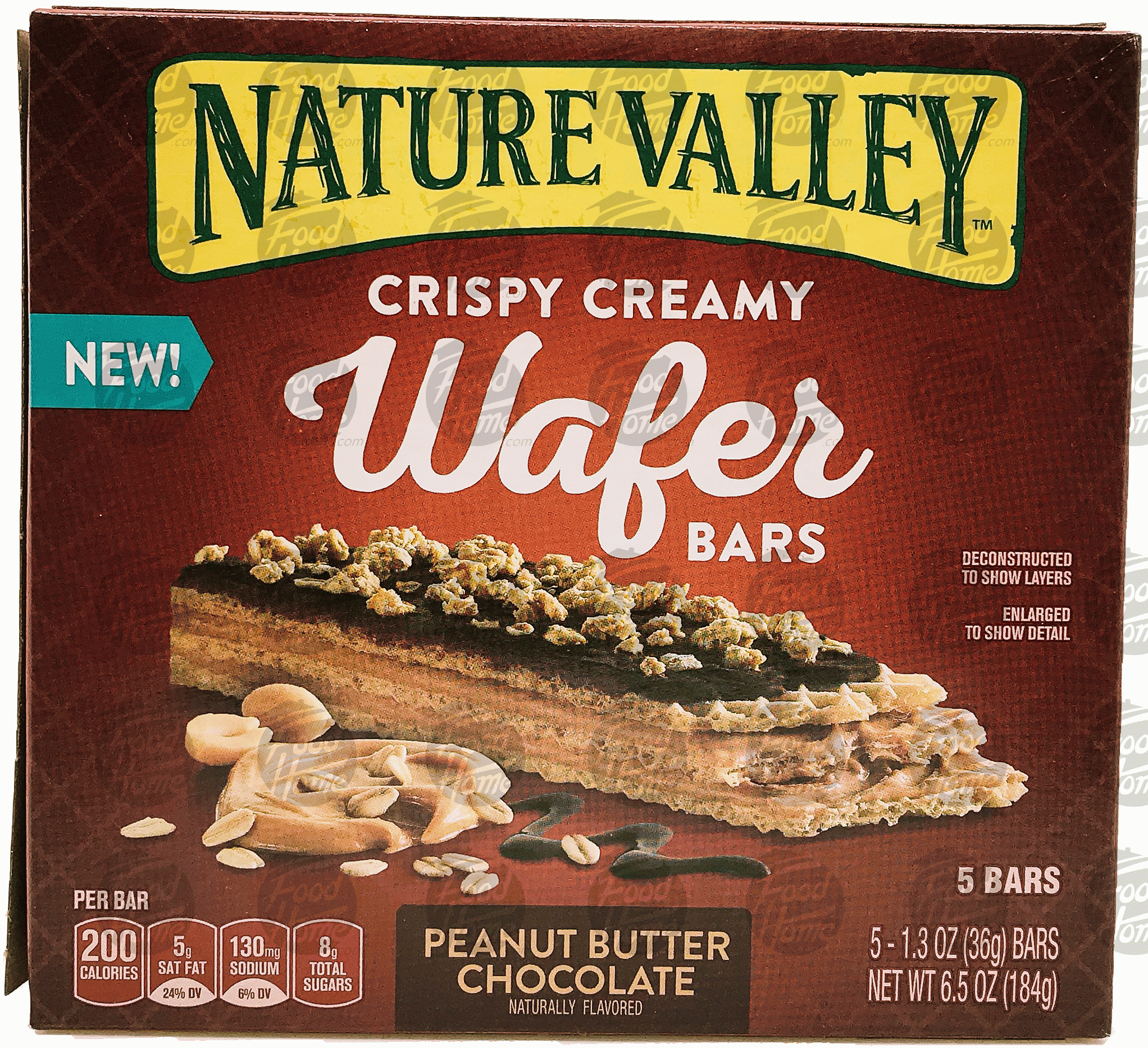 Nature Valley Wafer Bars peanut butter chocolate wafer granola bars, 5 pk., box Full-Size Picture